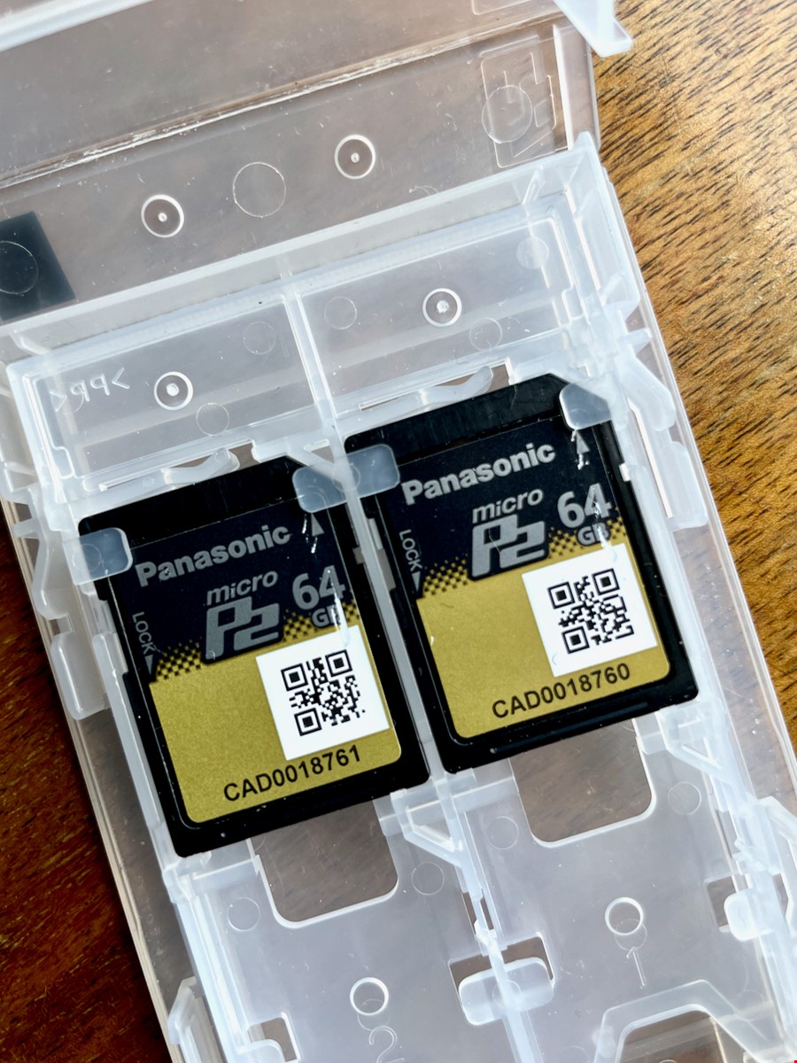 2x Panasonic microP2 Card 64GB