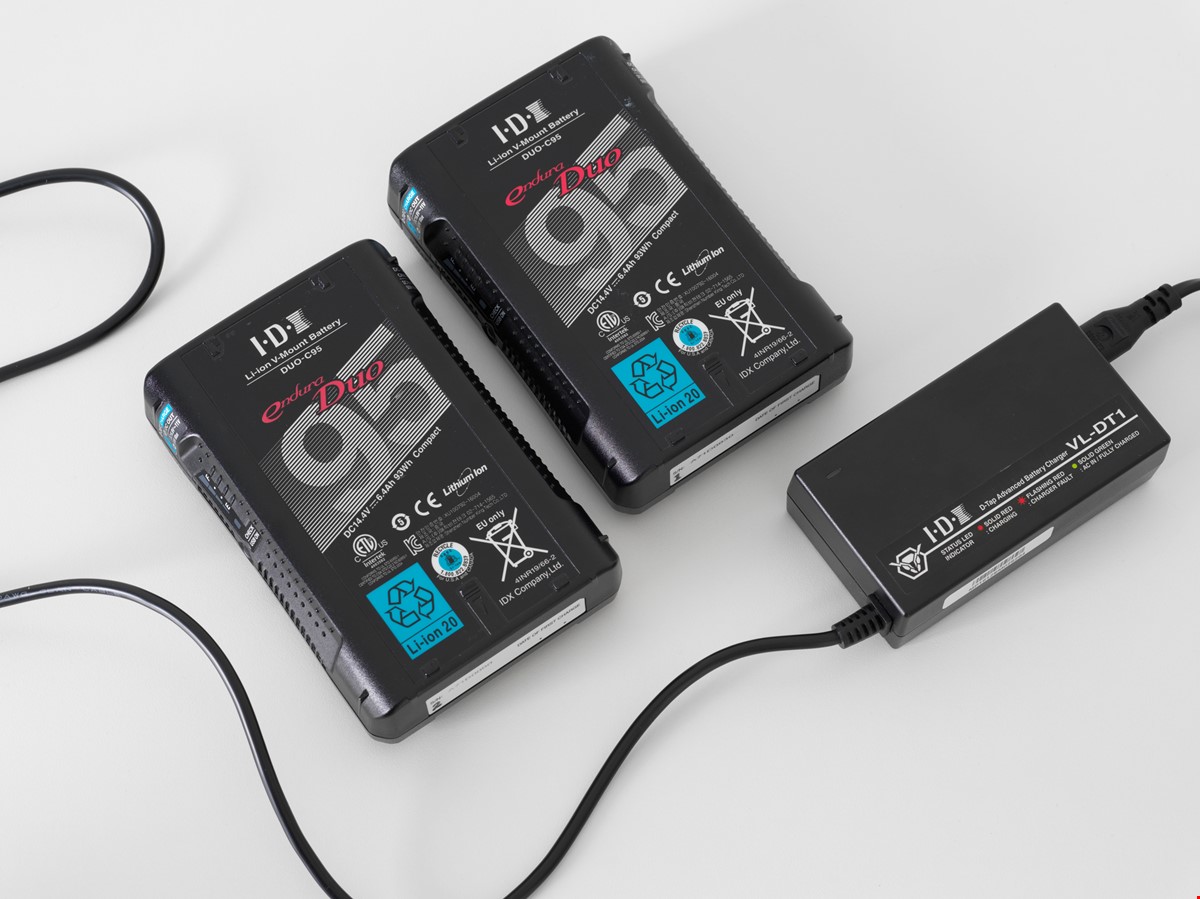 IDX V-mount batterier med laddare