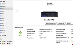 Nätverkslagring, QNAP NAS med 100TB, SSD-cache och 2 x 10GbE-hastighet